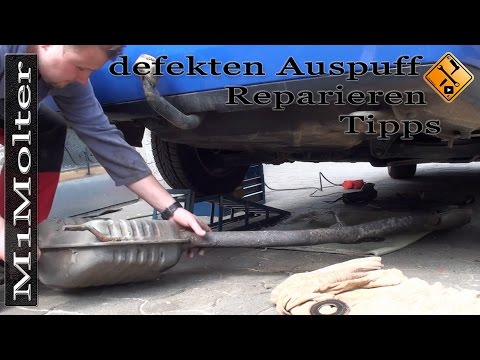 defekten Auspuff Reparieren - schwei