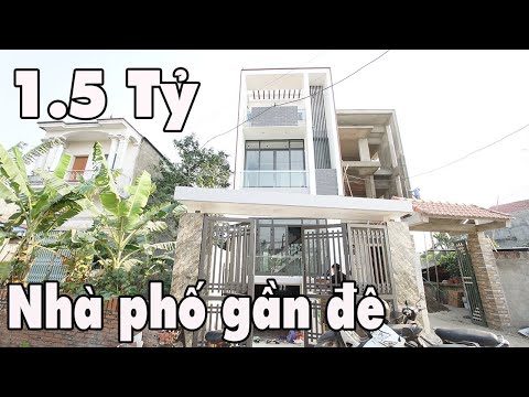 Mẫu nhà phố 4 tầng thiết kế ở gần đê chi phí 1,5 tỷ