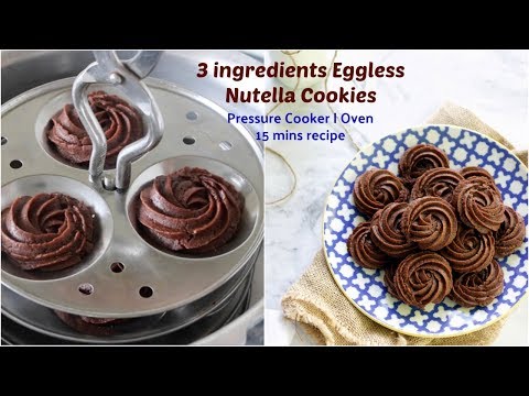 VIDEO : 3 ingredient eggless nutella cookies in pressure cooker in hindi | with/without oven |rosette cookie - 3 ingredient3 ingredientegglessnutella3 ingredient3 ingredientegglessnutellacookiesis a simple and easy to make3 ingredient3 in ...