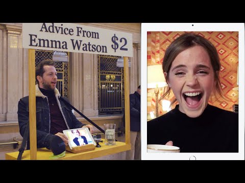 Emma Watson Gives Strangers Advice for $2 at Grand Central | Vanity Fair