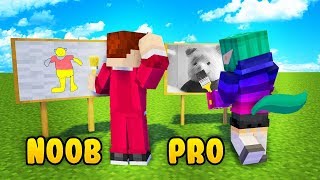NOOB RYSOWNIK vs PRO RYSOWNIK - Minecraft | CZOKLET vs GAENALI