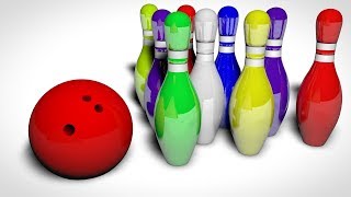 Learn Colors And Numbers With 3D Bowling Balls Video For Kids - Kids Videos For Kids