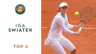 Iga Swiatek - Best Shots - Top 5 Roland-Garros