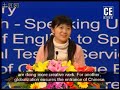 English speech from student with subtitle