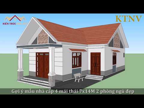 GỢI Ý MẪU NHÀ CẤP 4 CHỮ L MÁI THÁI DIỆN TÍCH 7x14M ĐẸP | KIẾN TRÚC NHÀ VIỆT