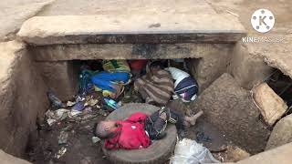 Giving Some Bread For Street Kids In Africa In Particular Ethiopia Sleeping On Trashes