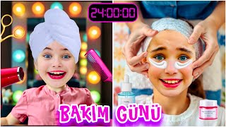Eli̇f Si̇nem 24 Saat Kuaför Bakim Günü Vlog Saç Tirnak Ve Ci̇lt Bakimi Yaptik