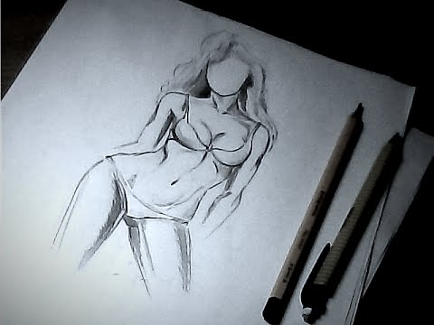 Funny asian nude sketching