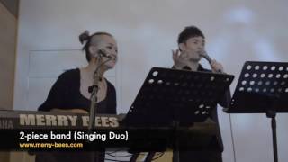 Merry Bees Live Music - Juni & Alicia sings Hai Kuo Tian Kong 海阔天空 by Beyond