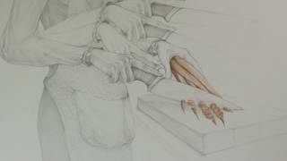 Chopping the carrots
