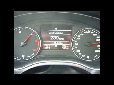 Driving in an Audi A6 30 TDI with 204hp MY 2011 4G on the German 