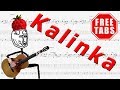Калинка на гитаре с табами (Kalinka russian song with tabs)