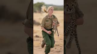 Cheetah Cub Seeks Help From Female Ranger To Save Its Mother.