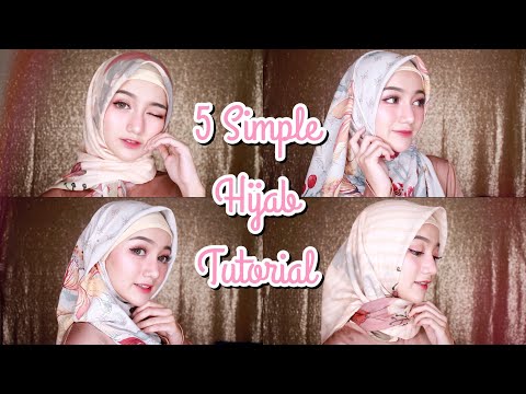 5 Simple Hijab Tutorial untuk Lebaran | (Segi Empat) - YouTube