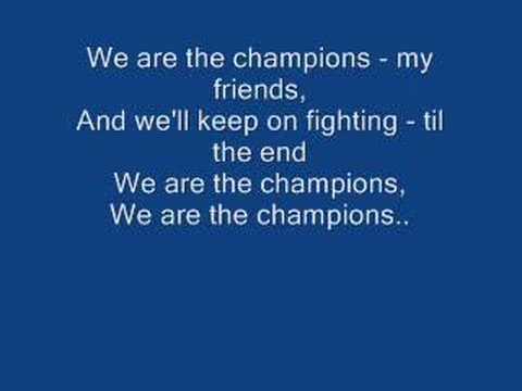 WE ARE THE CHAMPIONS QUEEN LETRA we are the champions queen letra: