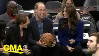 Prince William and Princess Kate attend Boston Celtics game