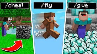 Using CRAZY SECRET Minecraft CHEATS!