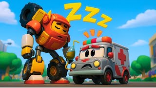 Ambulance Robot Puts Everyone To Sleep Robofuse Car Cartoons For Kids