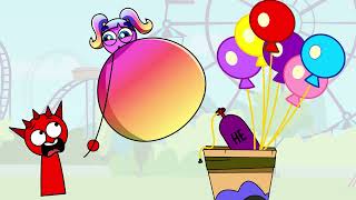 Sprunki Inflation Rady And Baby Rainbow Funny Air Ballon Inflation
