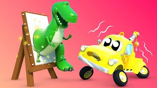 Эвакуатор Том Нарисовал Волшебного Динозавра!  | Эвакуатор Изобреinvenтом | Car City World App