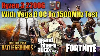 AMD Vega 8 APU 1500 MHz Gaming Benchmark