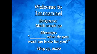 2022-05-15 Immanuel CRC Service Fort Collins