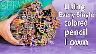 Using EVERY SINGLE Color Pencil I Own on ONE Drawing