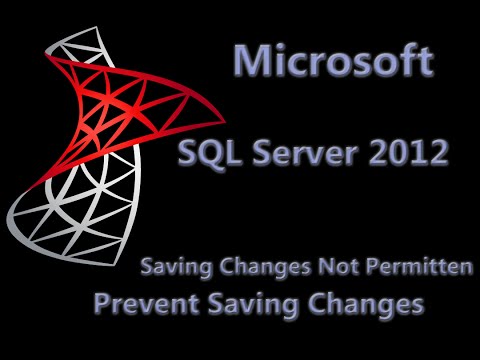 Microsoft SQL Server Management Studio 2012 - Saving changes is not permitted