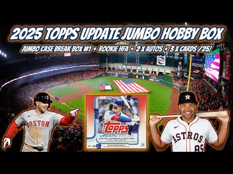 2025 Topps Update Jumbo Case Box #1 — 🔥Rookie HFA🔥 • 2 Autos • Three Cards /25 • Gold Relic & More! 2025 Topps Update Jumbo Case Box #1 — 🔥Rookie HFA🔥 • 2 Autos • Three Cards /25 • Gold Relic & More!
