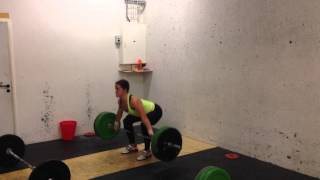 Snatch w. three second pause in bottom position: 65 x 3 reps by Mia Åkerlund
