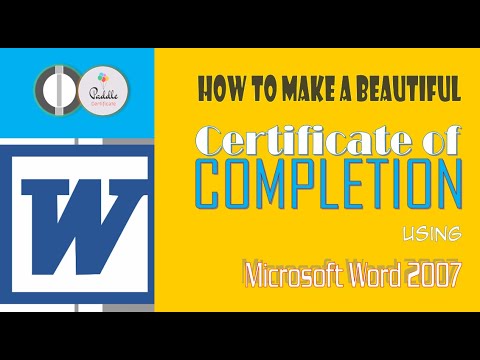 How to make a Certificate of Completion on Word (2020 Design) | OnePad
