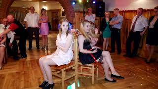 Girls In Hose And Stockings At Wedding Reception