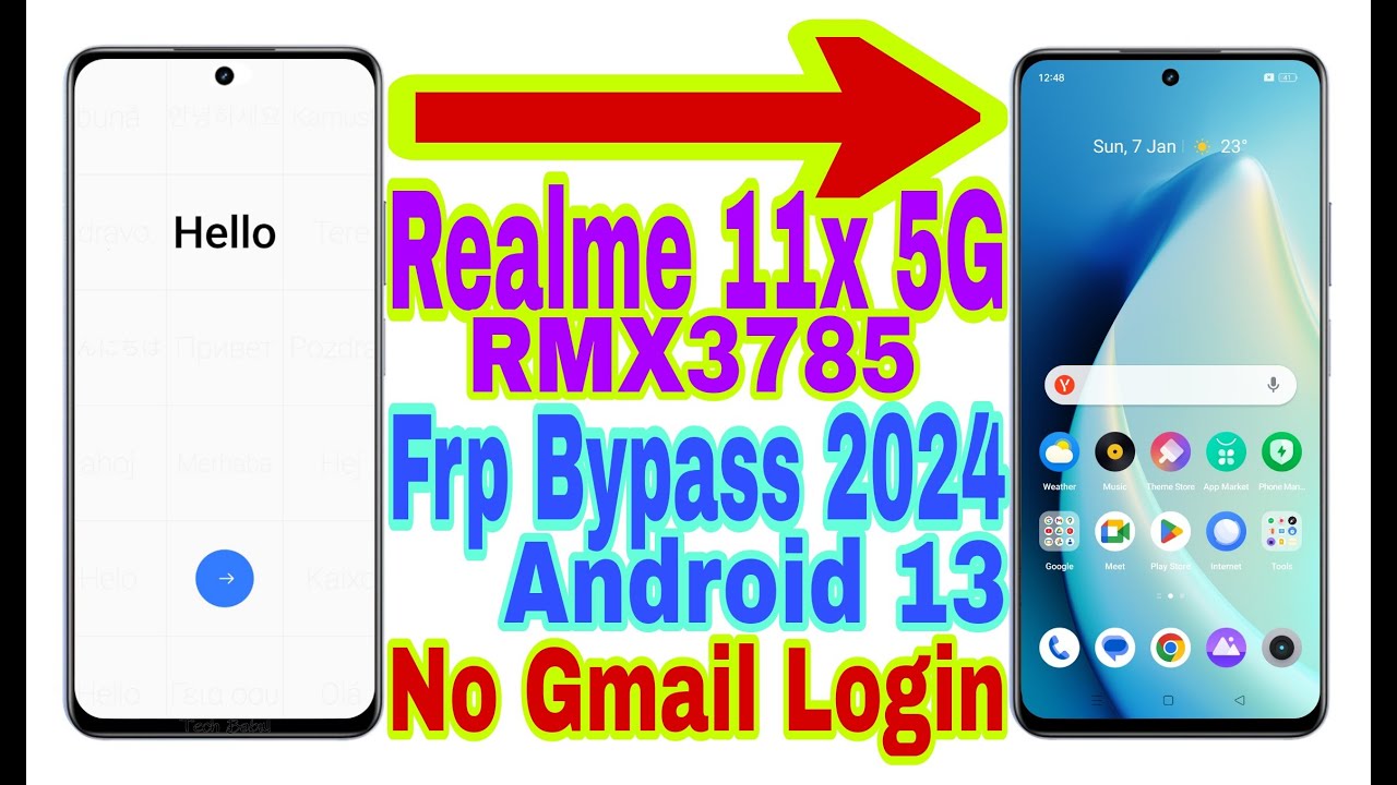 Realme 11x 5G (RMX3785) Android 13 Frp Bypass | New Realme 11x 5G (RMX3785) Android 13 Frp Bypass | New