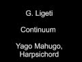 G. Ligeti. Continuum for harpsichord