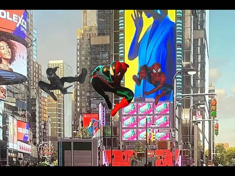 Peter started to light up the fireworks 🎆 (Movie and Symbiote Suits) Transitional Web-Swinging mode