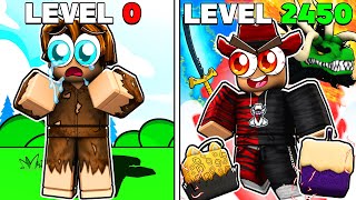Level 0 to 2450 In Roblox Blox Fruit - Ep.1 (FRESH START)