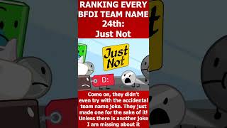 Every Single Bfdi Team Name Ranked Worst To Best Part 1