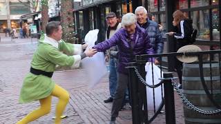 Pillow Fights with Strangers ft. Buddy the Elf