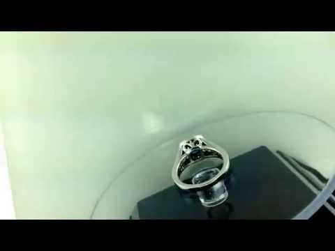 Platinum Blue Diamond Engagement Ring 1.57 Carat Bridal Ring Handmade Halo Platinum Blue Diamond Engagement Ring 1.57 Carat Bridal Ring Handmade Halo