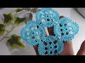 Tığişi örgü Kare Dantel Motifi Yapımı - Super easy crochet lace square pattern