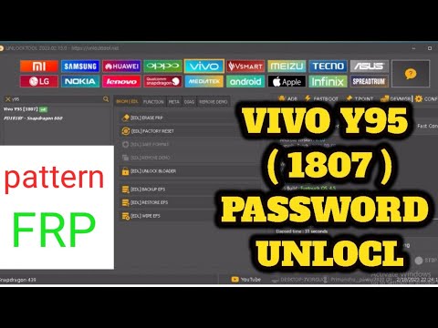 Vivo y95(1807) pattern Lock || Unlocktool || Just 1click Vivo y95(1807) pattern Lock || Unlocktool || Just 1click