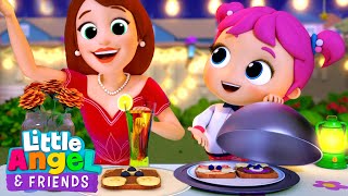 Mix - Jill's Princess Cafe Dinner Song | Little Angel And Friends Kid Songs