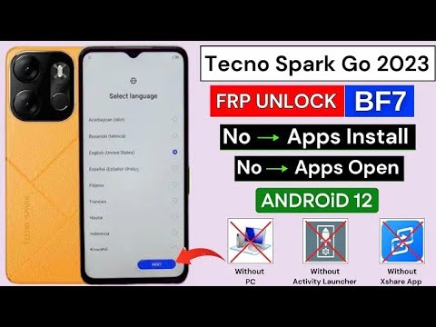 Tecno spark go 2023(BF7)frp bypass without pc 2025/GSM Tecno spark go 2023(BF7)frp bypass without pc 2025/GSM
