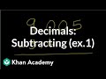 Thumbnail image for Subtracting Decimals