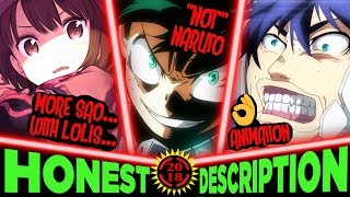 EVERY Anime Spring 2018 - Honest Anime Descriptions