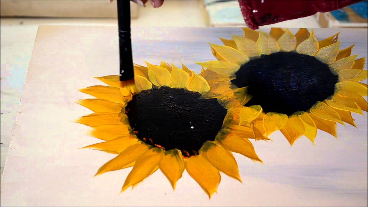 Painting Sunflowers Simple and Fun - YouTube