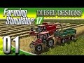 Farming Simulator 2017 Gameplay :EP1: Welcome to Diesel Farms! (PC HD Goldcrest Valley)