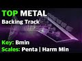 TOP Metal Backing Track - B min - 200 Bpm