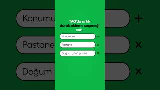 Durak Ekleme Seçeneği Artık Tagda