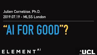 'AI for Good' and Panel Discussion